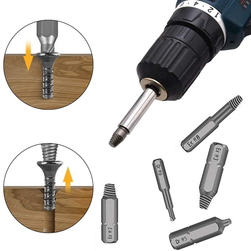 Bestgle Drill Bit Set, Screw Removal, Broken Bolts, Set of