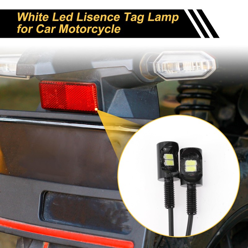 REPAIROCK 2 Pcs License Plate Light 12V LED Tag Lamp