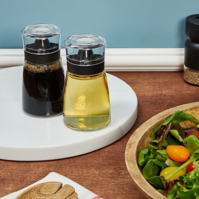Juvale Glass Oil & Vinegar Dispenser Set - Leak-Proof No-Drip