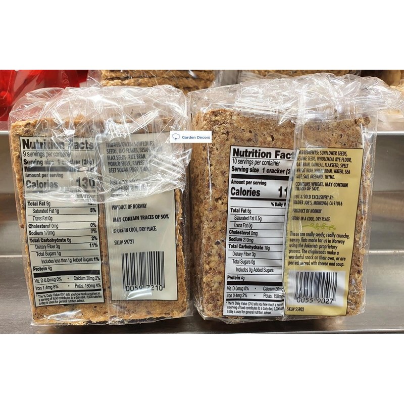 Generic Trader Joe’s Gluten Free Seeds & Grains Norwegian Crispbread