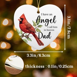 Sympathy Gifts for Loss of Loved One Dad Bereavement Gifts for Loss of Father Dad in Memory Gift I Have an Angel in Heaven I Call Him Daddy Christmas Ornaments