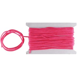 WedDecor Nylon String Trim Cord 1.2mm Paracord Satin Braided Twisted Synthetic Rattail Cords for Chinese knot Beading Jewellery making Macrame, Hot Pink, 10 meters