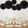MOWO Black Paper Fans Hanging Decoration (black, 6pc)