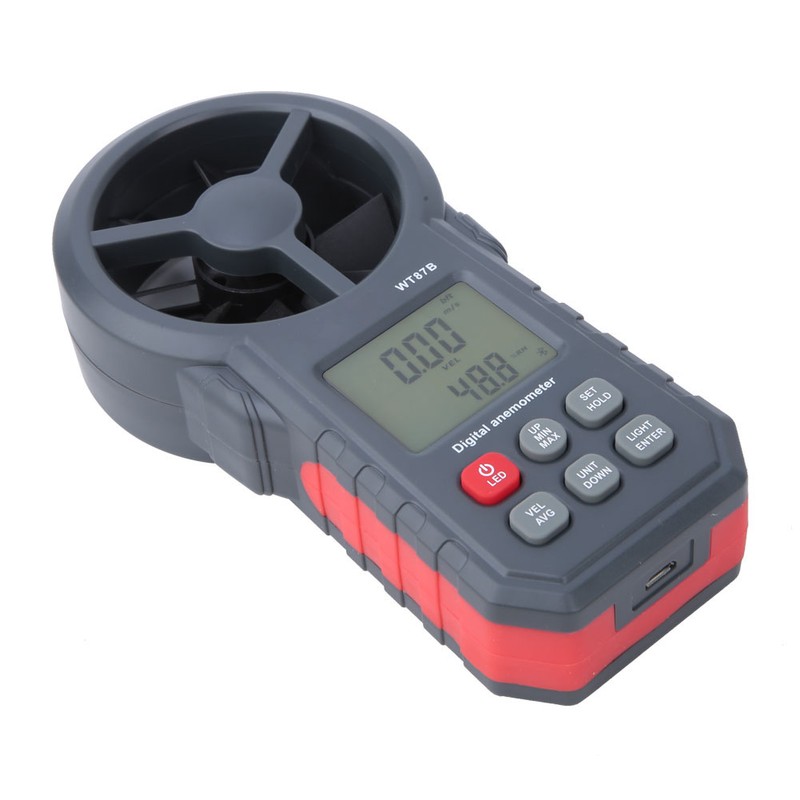 WT87B Handheld Portable USB Bluetooth Digital Anemometer Thermometer Wind Speed