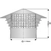 Vent Cowl Cap 110 mm - Grey - Grill -