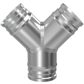 4" Duct Splitter for Exhaust Fan Dryer Vent Hose 3 Way Duct Hose Connector, Y Shaped Duct Connector Split Ventilation Intake Outlet (4" Y Shape)