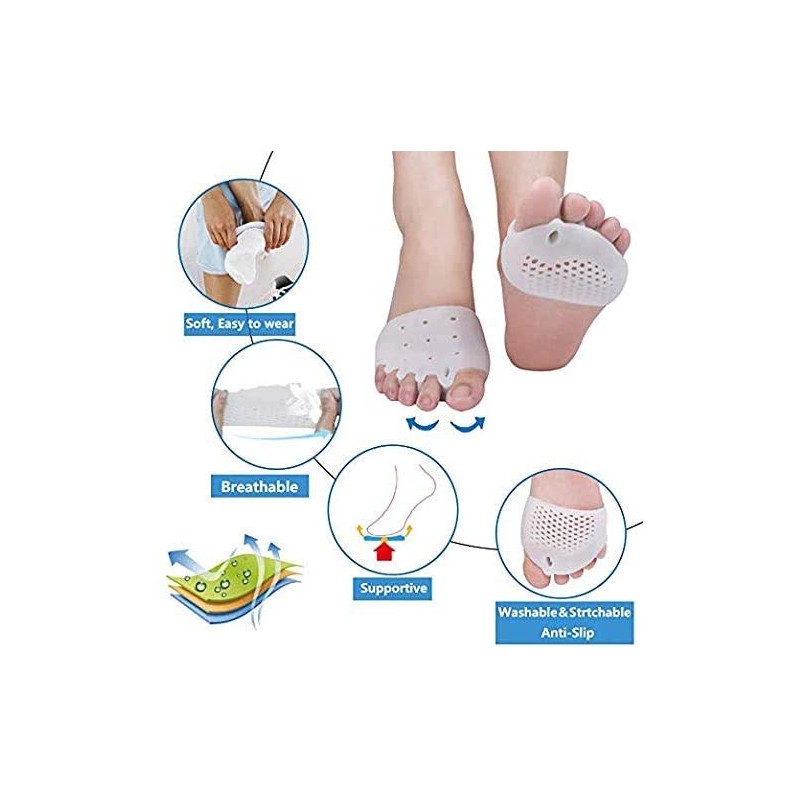Separador de Pies de Silicona, 1par Corrector de Juanetes Hallux