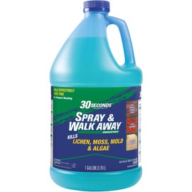 30 SECONDS Mold and Mildew Stain Remover Concentrate | Spray & Walk Away Outdoor Cleaner | 1 Gallon