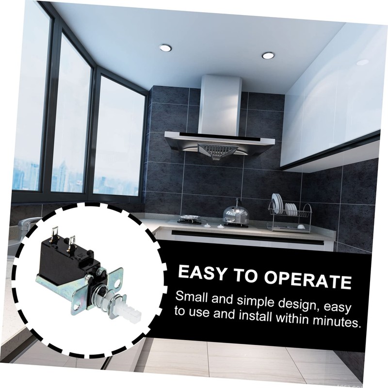 Operitacx 20pcs Self-locking Switches for Range Hood Vent Cabinet Straight
