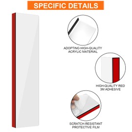 FaitAtten 2-Pack Frameless Monitor Sticky Note Boards - Screen Memo Board for Edgeless Monitors, Decorative Computer Transparent Side Panels, Home Office Computer Memo Holder