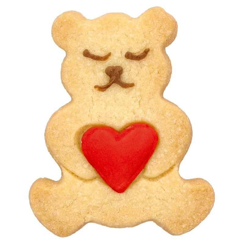 Birkmann 189881 Teddy Bear with Heart Cookie Cutter 6 cm