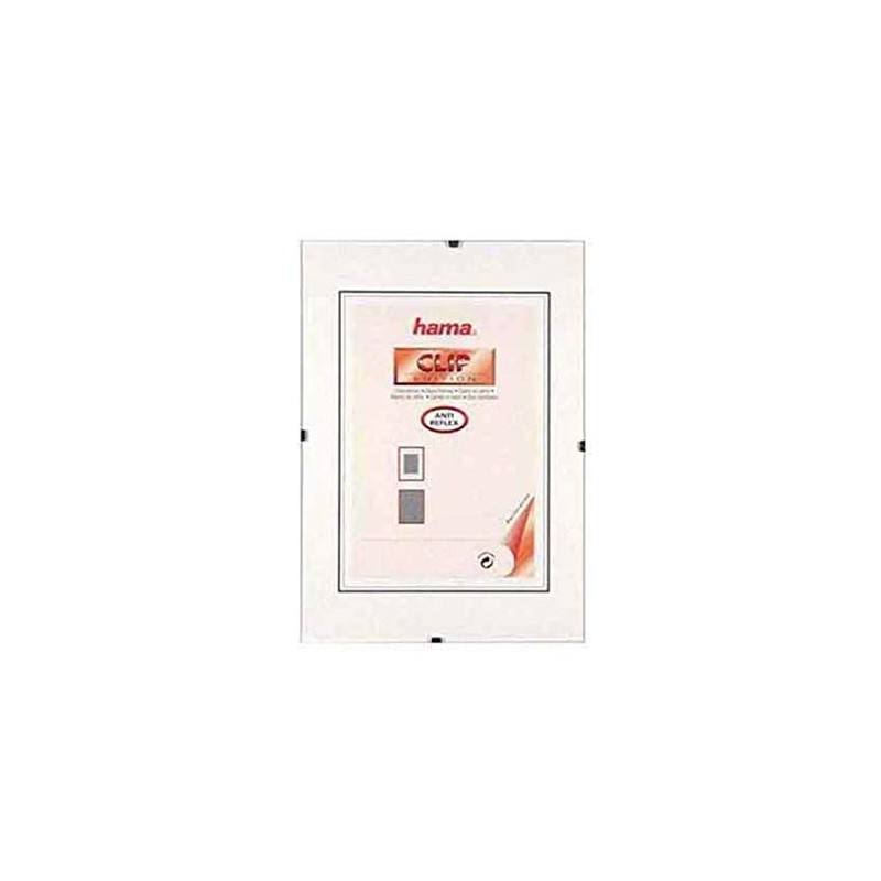 Hama Rahmenloser Bilderrahmen (Clip Fix, Anti-Reflex-Glas, 20 x 20 cm,