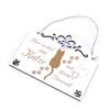 Decorative Door Sign with German Text "Hier wohnt eine Katze