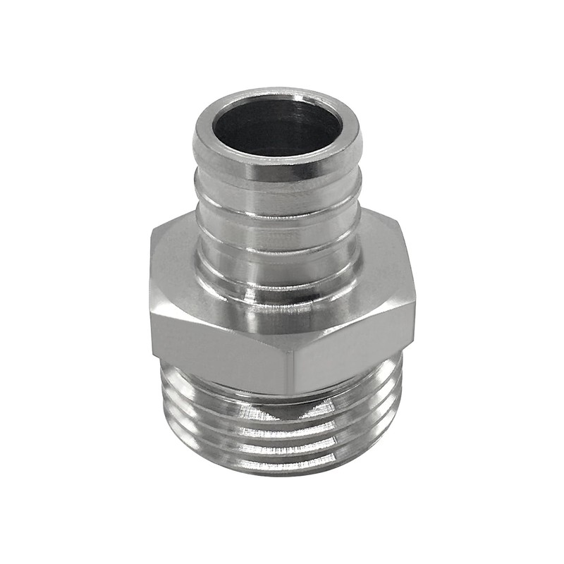 Fitvell Stainless Steel Garden Hose Adapter Fitting 3/4" PEX Barb
