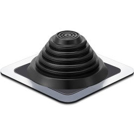 Yaocom Metal roof Vent Boot Chimney Flashing roof Jack Pipe Vent for Pipe Diameters 1/4-5-3/4 Sleeve Square Base Epdm Stove Vent(1 Pcs,8 Inch)