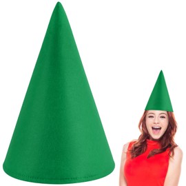 LUYANFX Dwarf Hat for Adults Dwarf Hat for Costume Colourful Dwarfs Pointed Hats Gnome Hat for Fancy Dress, Theme Parties, Christmas (Green)