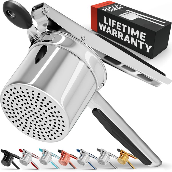 PriorityChef Large 15oz Potato Ricer, Heavy Duty Stainless Steel Potato
