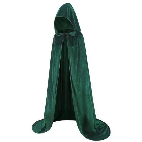 Colorful House Unisex Full Length Velvet Hooded Cape Halloween Christmas