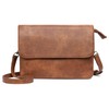 LEEXTON Women's Cross-Body Shoulder Bag, Pochette, 2-Way, Genuine Leather, Lightweight,