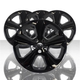 Upgrade Your Auto 4 BLACK 17" Wheel Skins Hub Caps Covers for 2013-2016 Ford Escape SE Alloy Rim