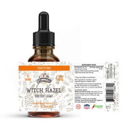 Witch Hazel Alcohol Free Tincture, Witch Hazel Leaf Extract (Hamamelis Virginia) Herbal Supplement, Non-GMO in Cold-Pressed Organic Vegetable Glycerin, 700 mg, 4 oz (120 ml)