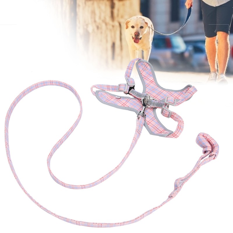 Dog Harness Leash Set Pet Reflective Training Vest Adjustable Chest