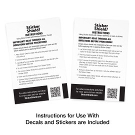 Sticker Shield - Windshield Sticker Applicator, Easy Application & Removal, Reusable, Clear Film, 4" x 6" Sheets (5 Packs, 10 Sheets Total)