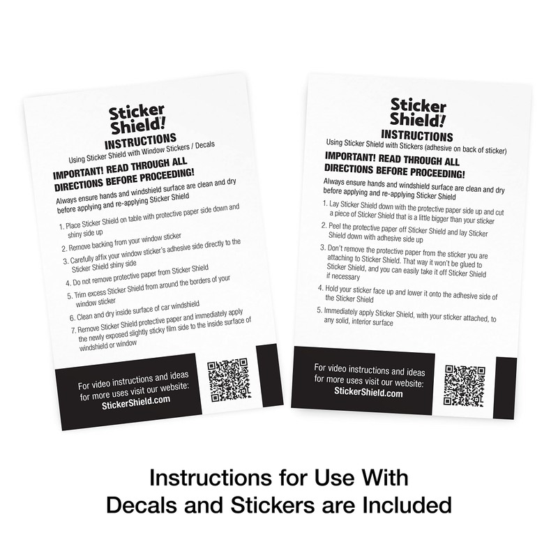 Sticker Shield - Windshield Sticker Applicator, Easy Application & Removal,