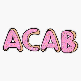 Magnet ACAB Doughnut Magnet Bumper Sticker Car Magnet Flexible Reuseable Magnetic Vinyl 5"