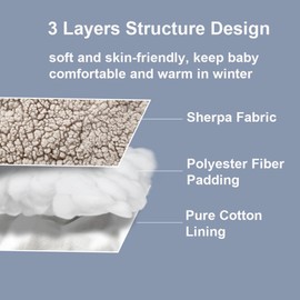 Cute Baby Swaddle Blanket Newborn Swaddle Wrap Soft Plush Receiving Swaddling Wrap Baby Sleep Sack with Feet Baby Sleeping Bag for Winter, M Size for 0-3 Months Babies