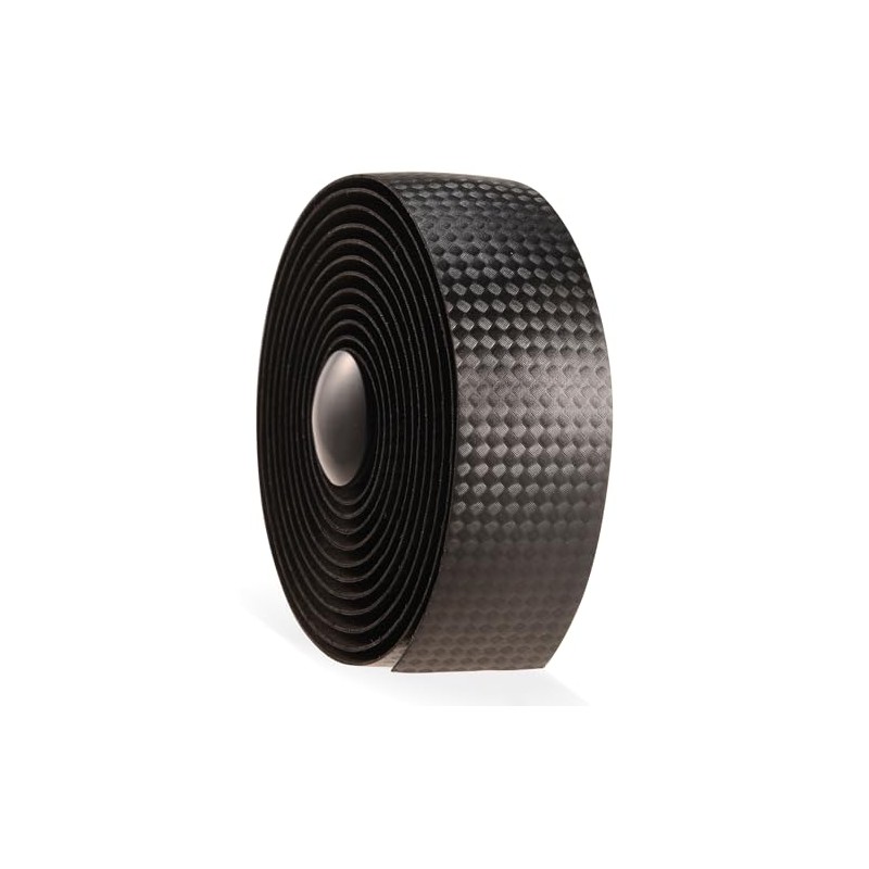 SPJ4-BK Handlebar Tape, Carbon Pattern, Anti-Slip, End Plug, EVA+PU, Left