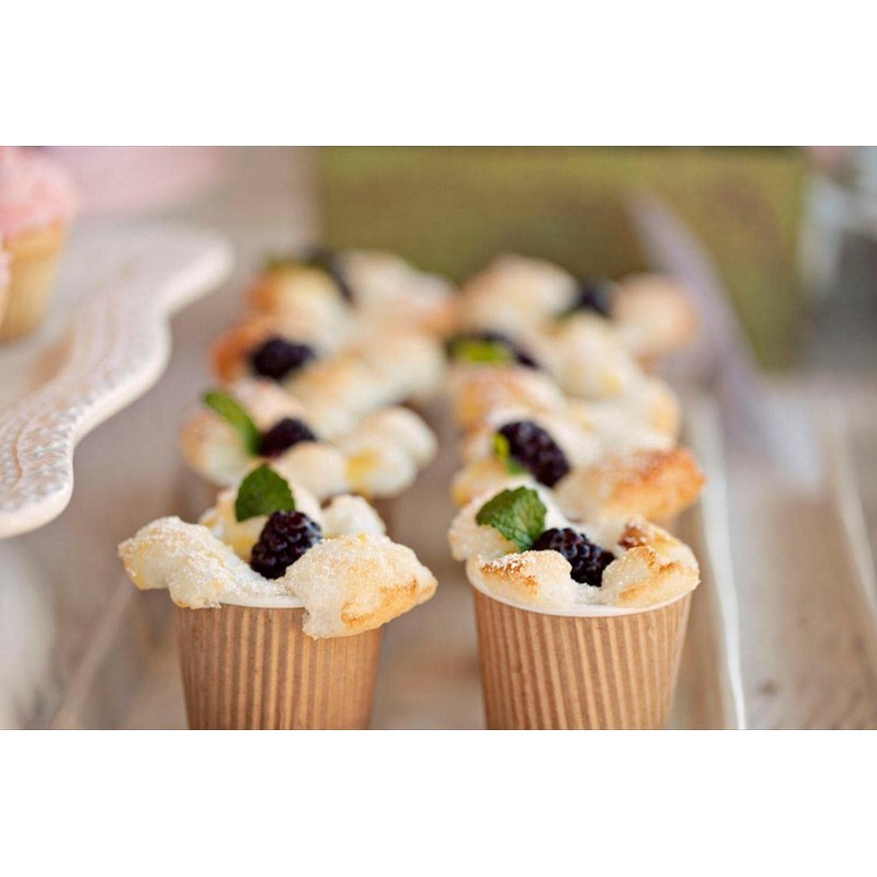 HOT BARGAINS, 500 X 4oz / 120ml Kraft Ripple Cups
