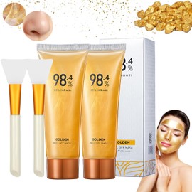 Gold Peel Off Mask, 98.4 Gold Mascarilla Facial, 24K Golden Peel Off Mask Máscara Removedora De Espinillas, Mascarilla Dorada Para Hidratación De...  