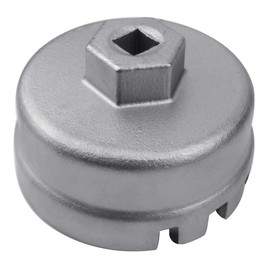 Ibetter Heavy Duty Oil Filter Wrench For Toyota, Lexus, Scion 1.8 Liter Engines - Durable Cup Style Oil Filter Removal Socket Tool Fits Prius, Prius V, Corolla, Matrix, CT200h, iM, iQ, xD(Silver)