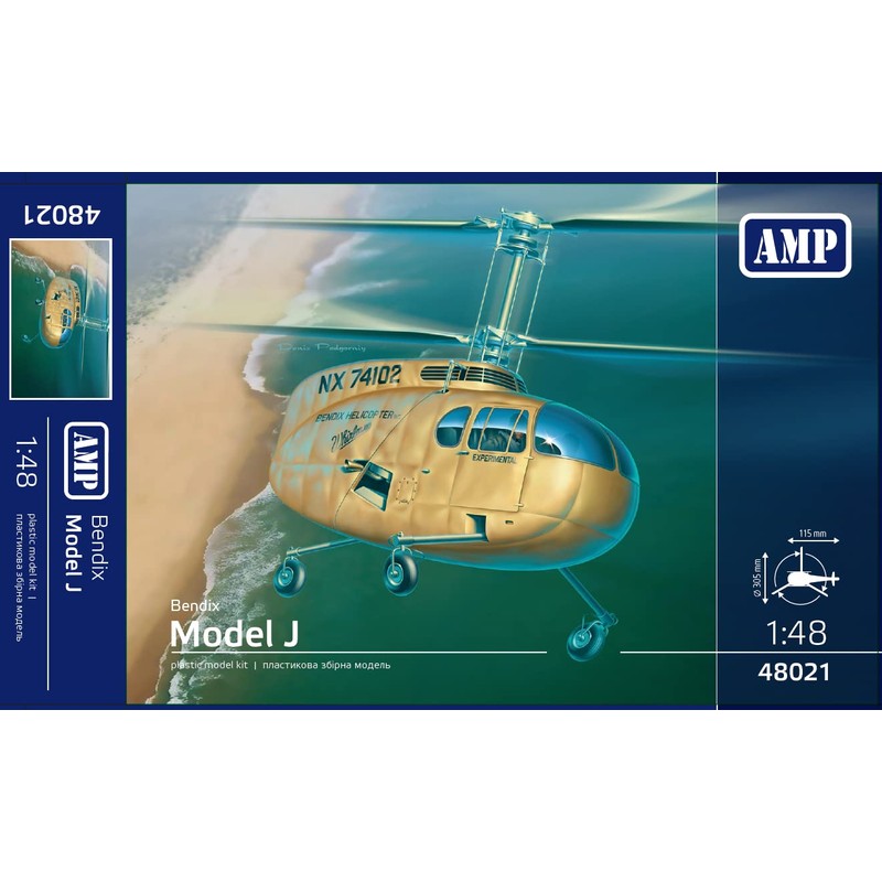 AMP 48-021 - 1/72 Bendix Model J, Scale Plastic Model