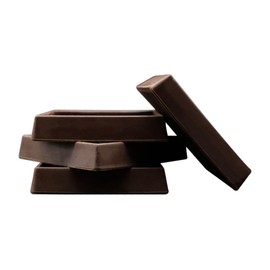 Service Caster Brand Non Slip Furniture Pads - 3x3 Square Rubber Anti Skid Caster Cups, Leg Coasters- Couch, Chair, Feet, and Bed Stoppers- Anti-Sliding Floor Protectors for Furniture (Set of 4) Brown