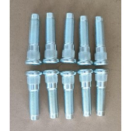 SHULIY 10PCS 9/16-18 Thread Wheel Stud Bolt 610-389 -0.666 in. Knurl, 2.34 in. Length Compatible with 1999-2010 Dodge Ram 1500, 94-99 RAM 2500 Pickup, 99-03 RAM 2500 3500 Van
