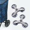 KiBcsLic 2X Triangle Caster Wheels, Folding Shopping Cart Wheels Easy