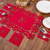 AYMQC Felt Place Mats and Coasters Christmas Place Mats Red
