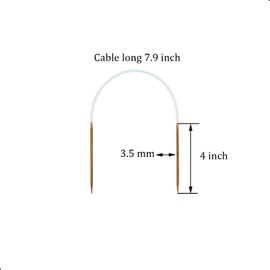 3Pcs 3.5mm Wooden Circular Knitting Needle US Size 4 Round Knitting Needles 16 Inch for Handmade Knitting DIY Blankets Socks Baby Hats Cuffs Sweaters