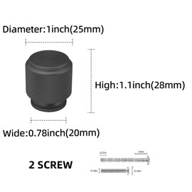 BUKOBYHE 10 Pack Matte Black Kitchen Cabinet Knobs Black Knurled Drawer Knobs Kitchen Hardware Kitchen Handles for Cabinets Cupboard Knobs Drawer Knobs