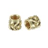 sourcing map 50Pcs M3x4x4.5mm Knurled Insert Nut, Brass Knurled Threaded