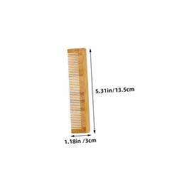 Vaguelly 10pcs Portable Bamboo Hair Comb Detangling Brush Openwork Comb for Women Men