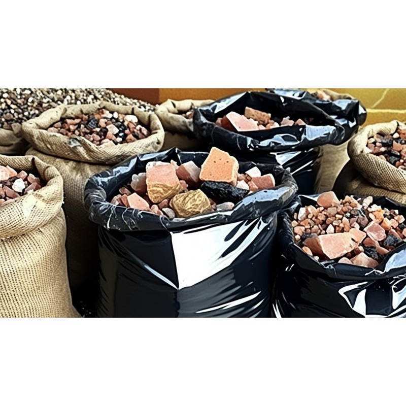 EQUIP247UK - BLACK Heavy Duty Rubble Sacks/Bags Builders 20"X 30"
