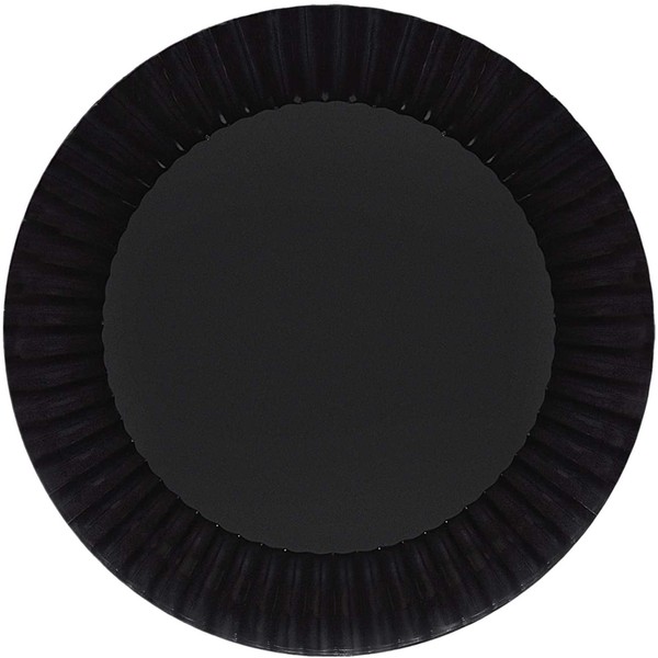 Party Essentials Deluxe Quality Hard Plastic 10.25-Inch Party/Dinner Plates, Black, 14 Count