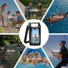 FESSOSKO 2L Black Waterproof Pack Sack - Adjustable Shoulder Strap