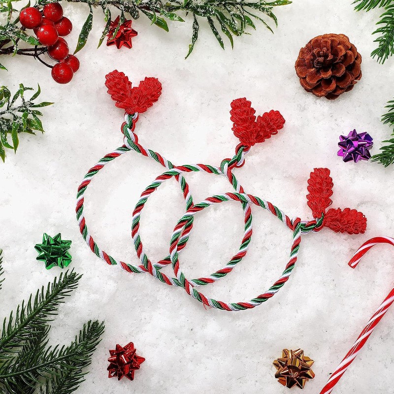 25Pcs Christmas Garland Ties Flexible Decorative Twist Ties, Reusable and