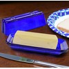 Home-X Glass Butter Dish With Lid - Vintage Style Keeper