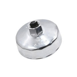 Partuto 1 Pcs 73-74mm Universal Oil Filter Wrench - Steel Silver Tone
