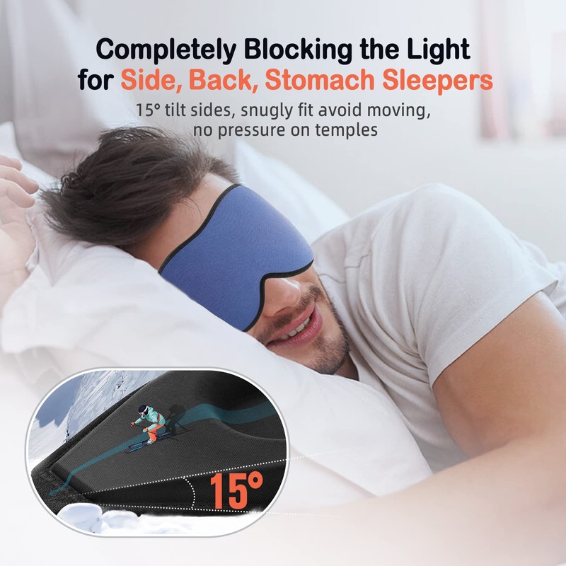 LitBear Sleep Masks, Light Blocking Eye Mask Sleeping for Women